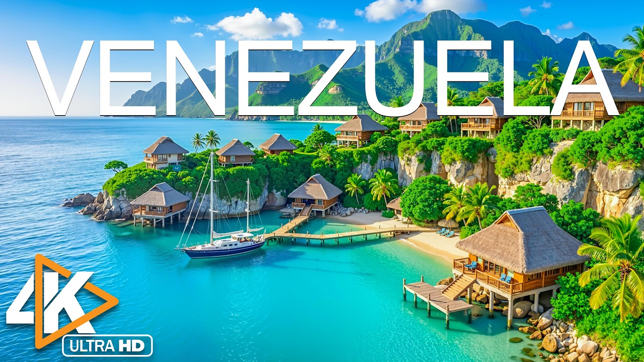 Venezuela 4K Drone Footage | Caribbean Coast, Tropical Villas & Crystal Waters With Deep House Chill