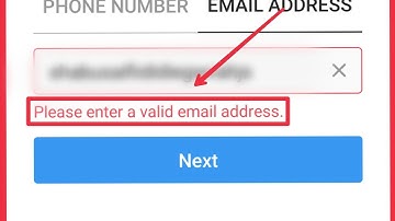Instagram || Please Enter a valid email address Problem solve