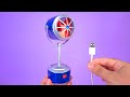 Make amazing mini usb fan using soda cans