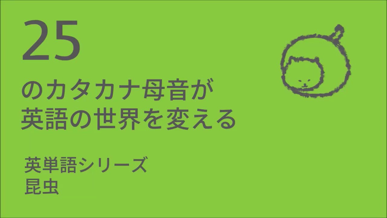 カタカタ母音で聴いてみよう 英単語 昆虫選 Taka Note