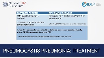 Mini-Lecture Series: Pneumocystis Pneumonia: Treatment