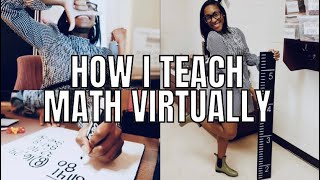 HOW I TEACH MATH *VIRTUALLY* | number talks, guided math, math centers, my virtual setup + more!