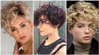 Cortes de pelo cortos de tendencia para mujeres 2022 // Los mejores  peinados para cabello rizado - YouTube