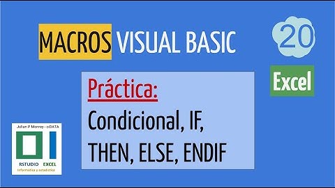 CONDICIONAL IF THEN ELSE ENDIF VISUAL BASIC  Ejercicio de Práctica