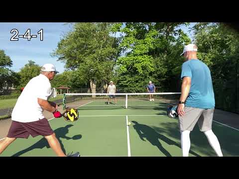 4.0-4.5 level recreational pickleball match Pickleball on Mute