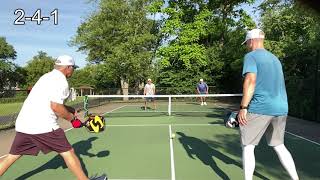 4.0-4.5 level recreational pickleball match Pickleball on Mute