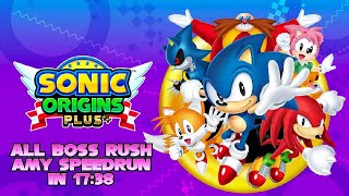 Sonic Origins Plus (Pc) ✪ All Boss Rush - Amy Speedrun In 17:38.78 (Igt) (Current World Record)