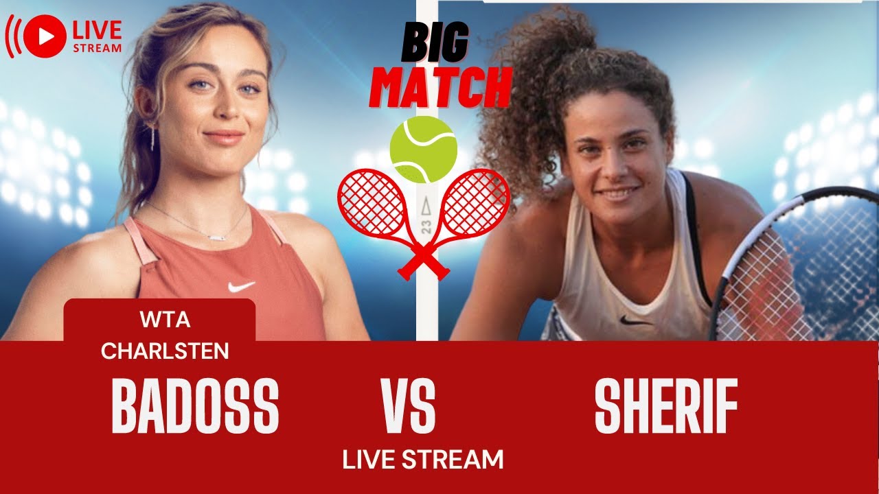 WTA LIVE Paula Badosa vs Mayar Sherif CHARLESTON 2023 Live Tennis MATCH SCORE PLAY BY PLAY STREAM