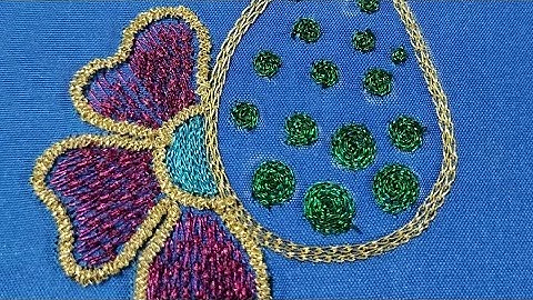 Aari embroidery free tutorials/ #5 / Knotted chain stitches and Zigzag stitches