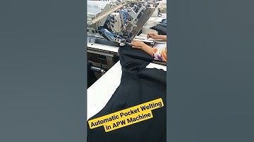 Automatic Pocket Welting using APW machine for Garment Manufacturing Process #shorts
