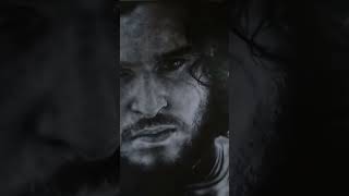 Jon Snow Hyperrealistic Drawing 🔥🖤#gameofthrones #got