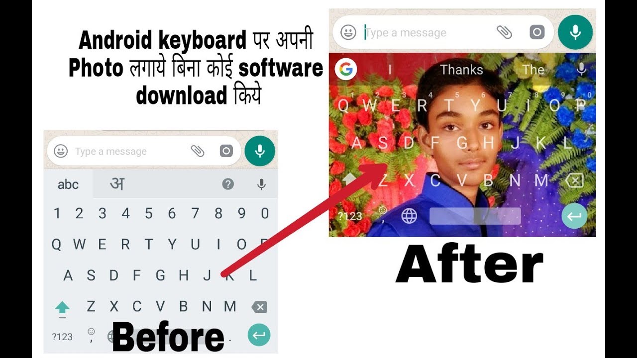 How to set your own picture on Android keyboard easily without using any software (in Hindi/Urdu)