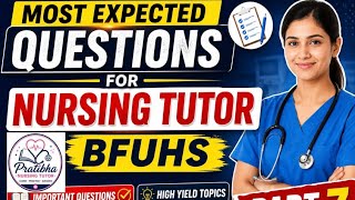 Most important question for RRB,nursing tutor,DHS,BFUHS,DEME,CHO