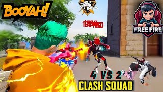 Bender vs Pro subscribers || Free fire 4 vs 2 Best clash squad Match - Nonstop Gaming Ep10 screenshot 1