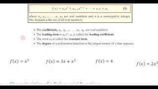 3-2a Definition of Polynomial