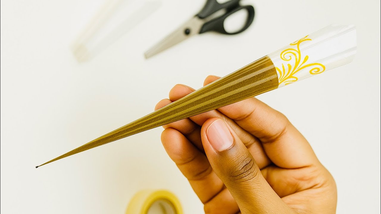 How to Make Pencil / Patla Mehndi Cone at Home | DIY Mehndi Cone for Beginners |Mehndi cone making 