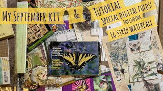 Challenge kit for my September Stashbuster journal AND folding and lg strip waterfall tutorial too