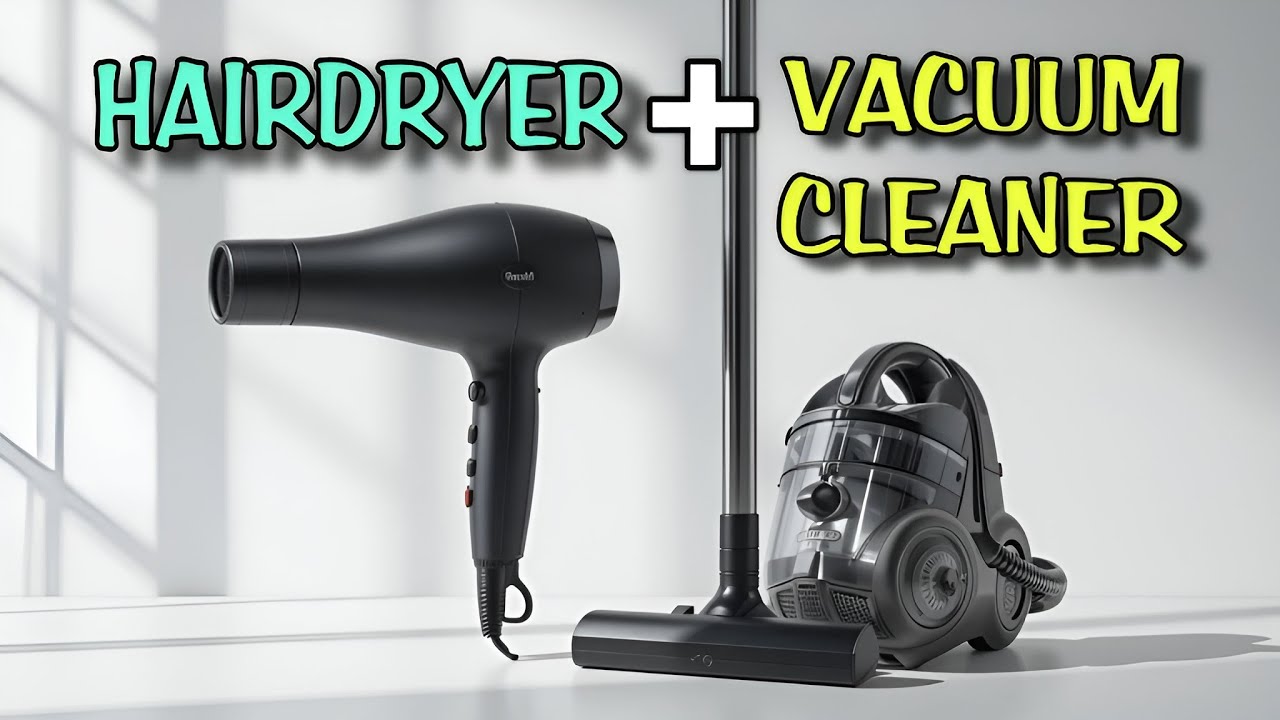 Hair Dryer + Vacuum Cleaner ASMR 🌬️🧹 Deep Sleep White Noise , 12 Hours