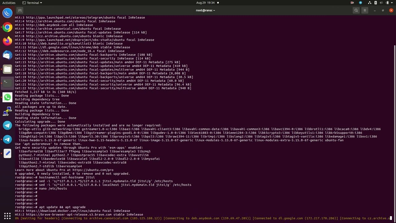 Jitsi Meet Installation support is available here