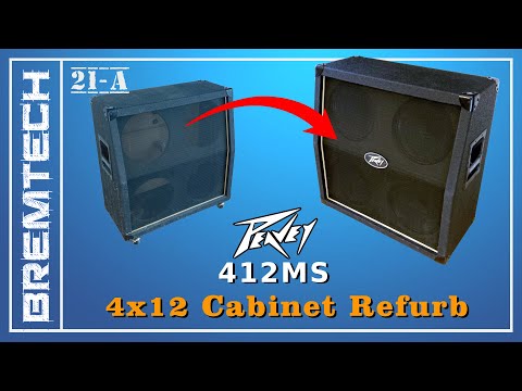 21-A] Peavey 412MS Refurb, How to Clean Tolex and Wire Speakers in
