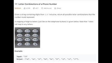 LeetCode - Letter Combinations of a Phone Number