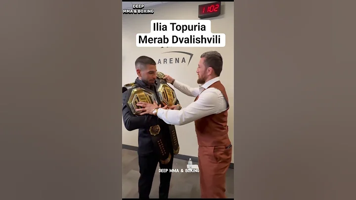 Merab congratulates Ilia Topuria after beating Charles Oliveira at ufc 317 #ufc #mma #shorts