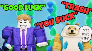 Fighting a TOXIC NOOB on a High Winstreak using LUCIA... (Roblox Bedwars)