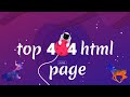 Top 404 html page in codepen