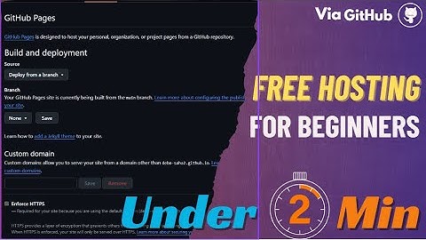GitHub Hosting ||  Host Static Website on GitHub under 2 min.