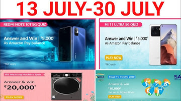 Amazon Quiz Today | July 12, 2021