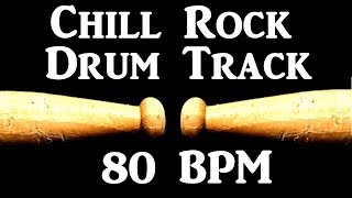 Chill Groove Drum Track 80 BPM Guitar Backing Beat Drums Only #303