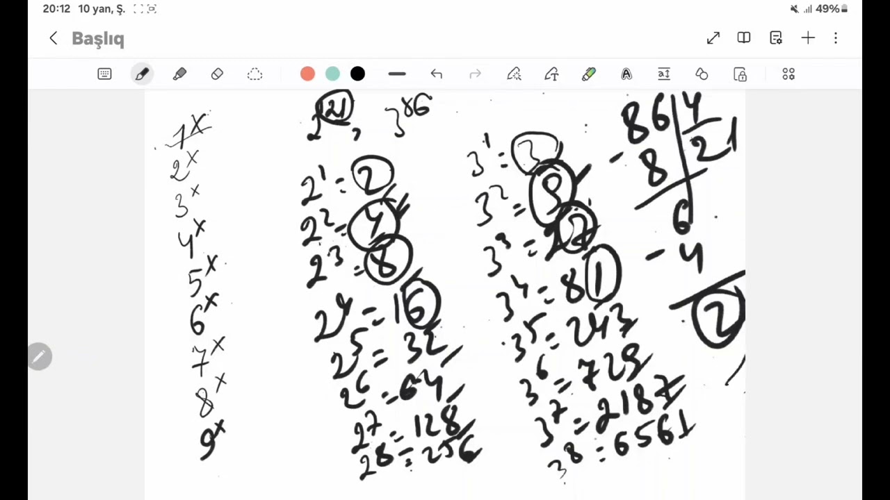 Qüvvətə görə sonuncu rəqəmin tapılması.