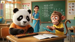 🐼😂 Panda Becomes the Math King! | Funny Abacus AI Animation | Art Of Learning Abacus