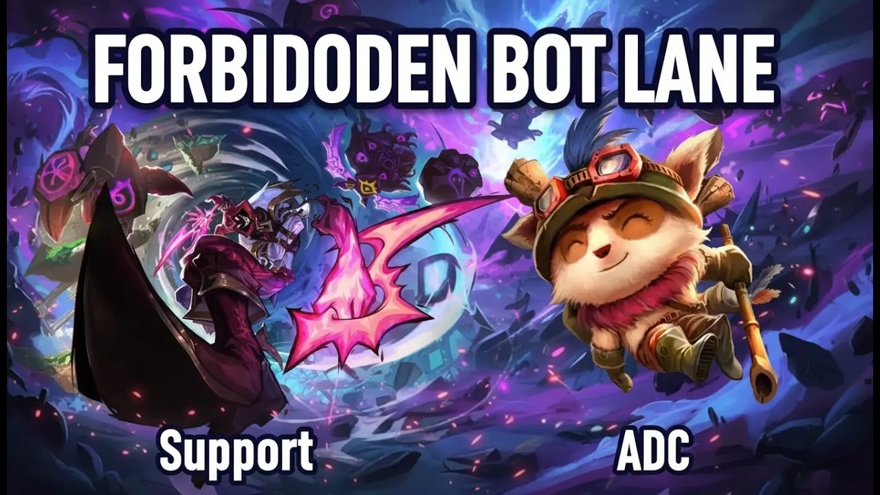 The forbidden bot lane w/ Shaco sup, Teemo ADC.