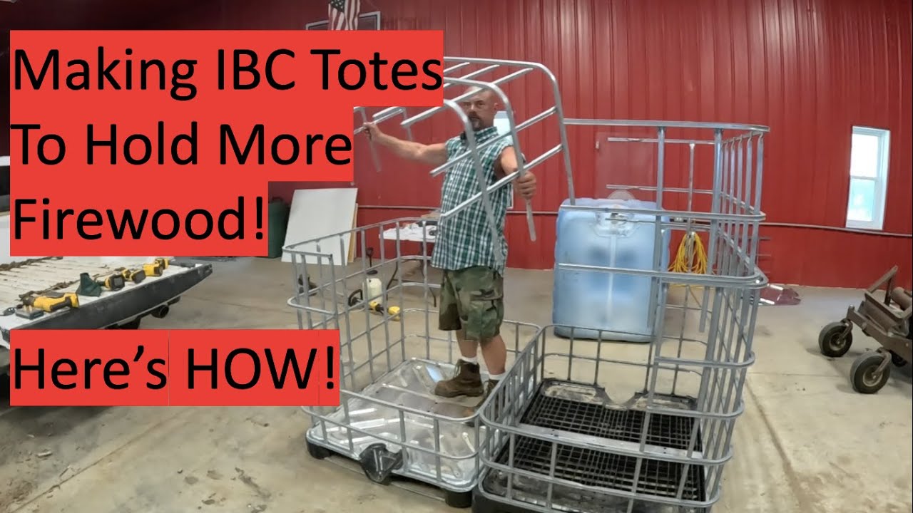 How to... Hold More Firewood in Every IBC Tote #firewood - YouTube