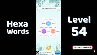 Hexa Word level 54  | Hexa Words Sort Associations level 54  Answers screenshot 4