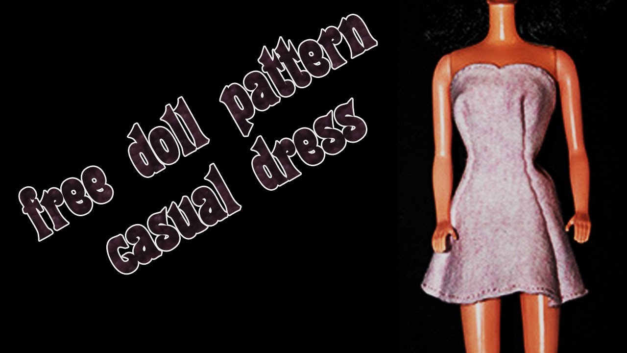 Make your own doll clothes casual dress 3 YouTube