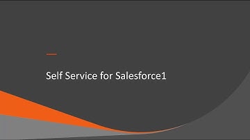 Self Service for Salesforce 1 (aka Self Service Mobile)
