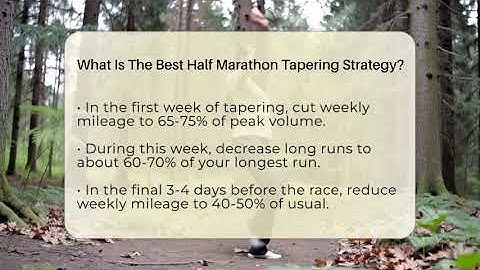 What Is The Best Half Marathon Tapering Strategy? - Running Beyond Limits