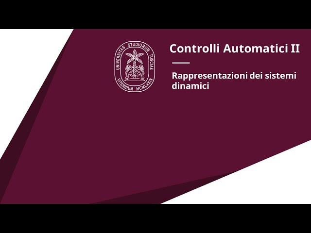 CAII 2023 - Rappresentazioni dei sistemi dinamici