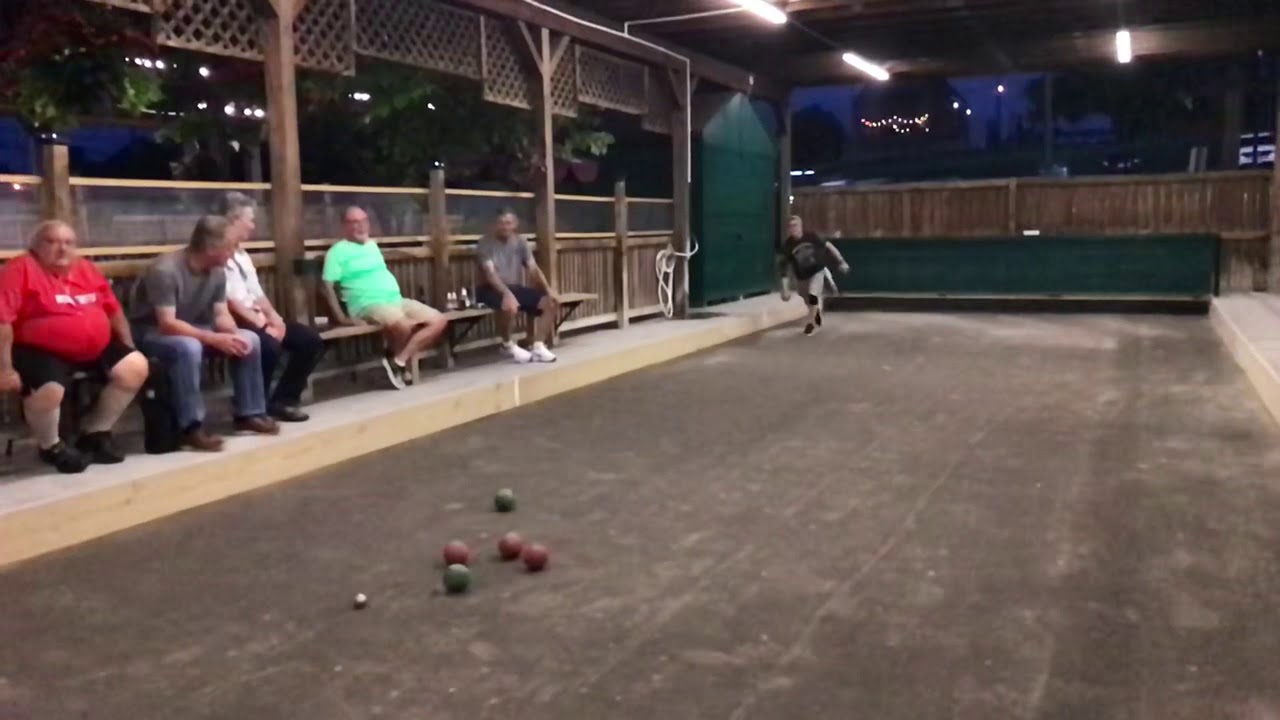 ⁣Greatest Bocce Shot In History!