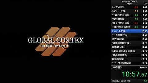 Armored Core 3 RTA Any% (no fail missions/no OoB) 1h07m51s