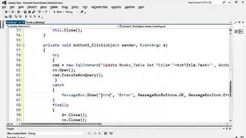 86  برمجة قواعد البيانات   تحديث البيانات عبر SqlCommand   الجزء الثاني‬   YouTube