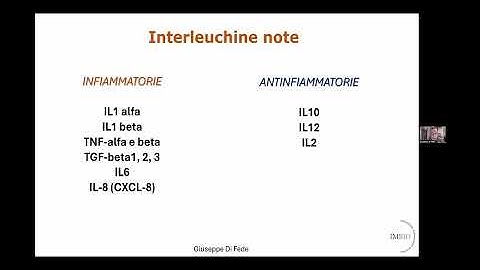 IL PROFILO CITOCHINICO, REGOLAZIONE NELL