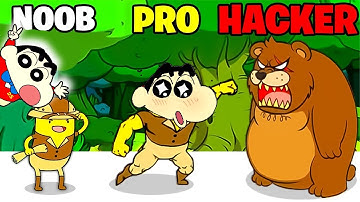NOOB vs PRO vs HACKER | In Banatoon | With Shinchan And Chop | Crusty Gaming |