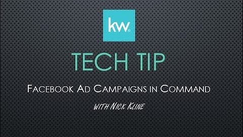 Tech Tip - Facebook Ad Campaigns in Command