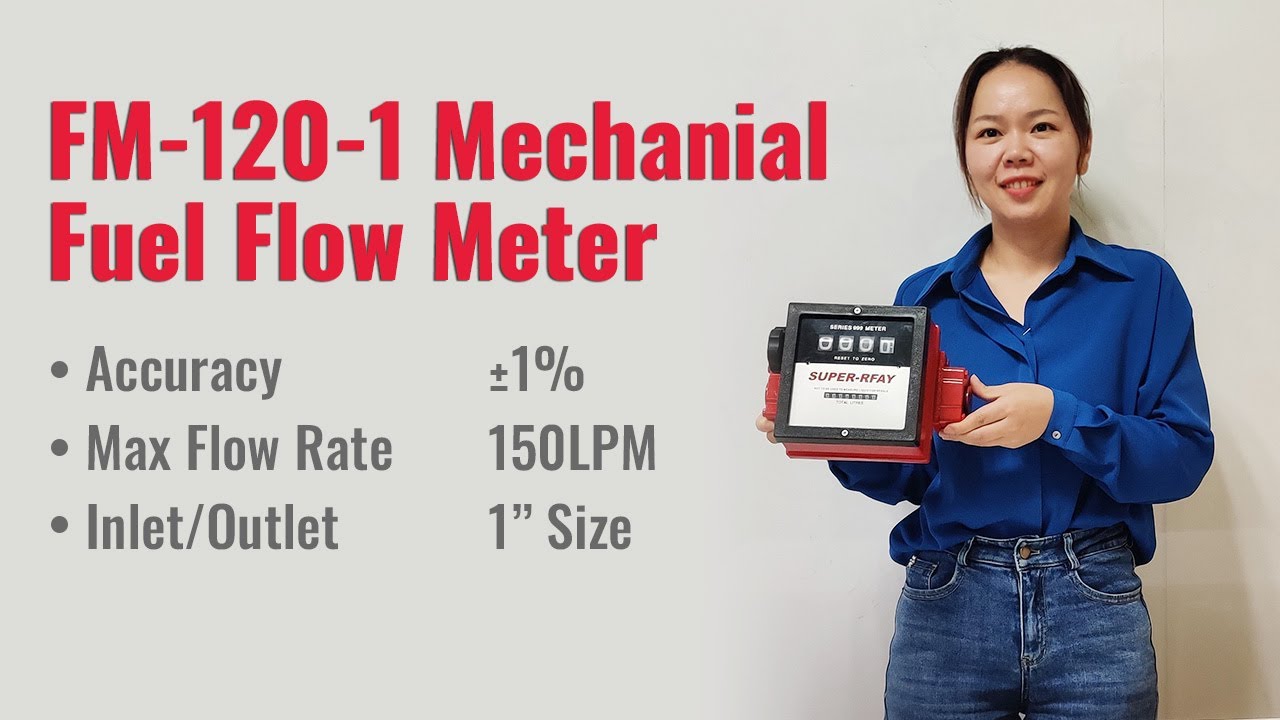 4 Digits Mechanical Fuel Diesel Flow Meter