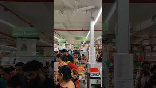 Opening day at MORE supermarket, Berhampur.