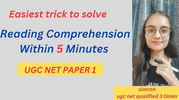 How to Solve Reading Comprehension in less than 5 minutes | Tips and Tricks | Ugc Net Paper 1 |