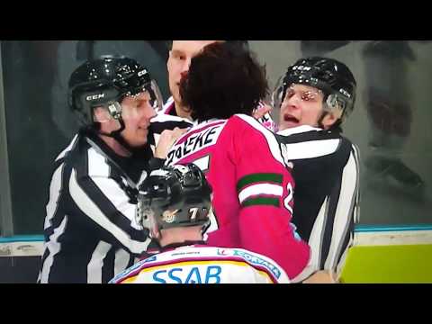 Frölunda-Luleå hockey fight! Lauridsen - Melart